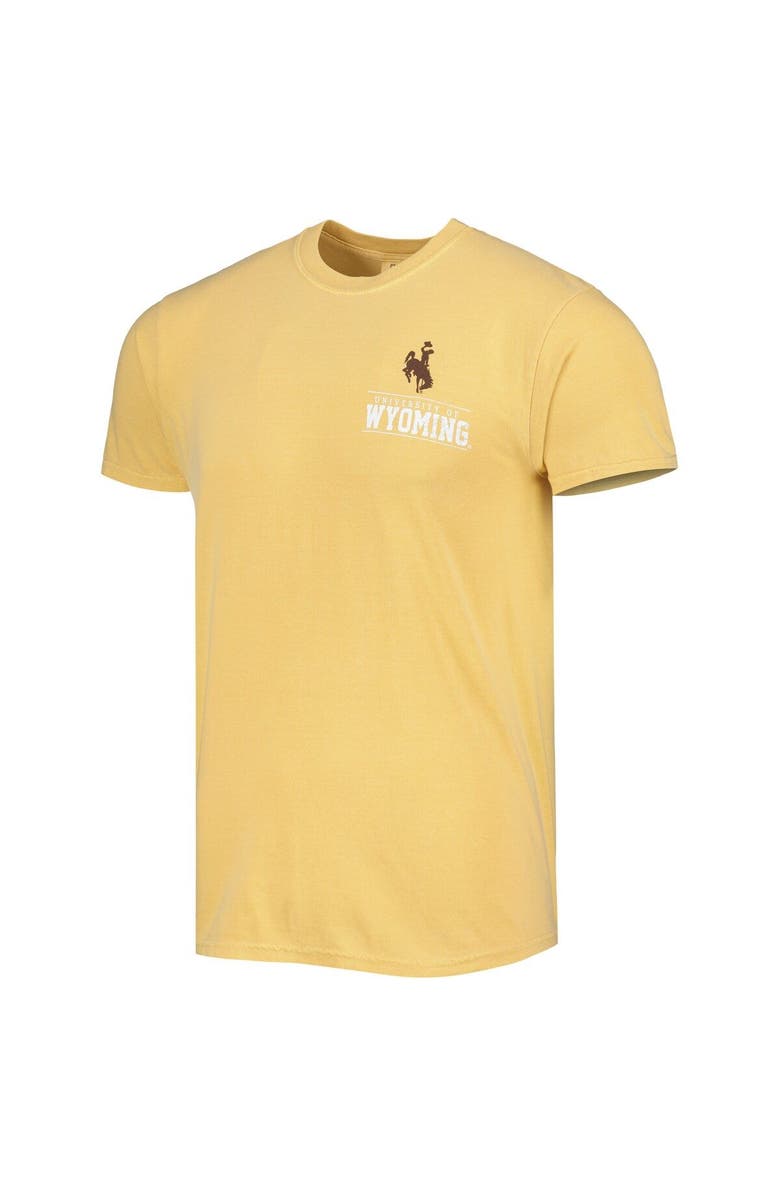 IMAGE ONE Men's Gold Wyoming Cowboys Logo Campus Icon T-Shirt, Alternate, color, 