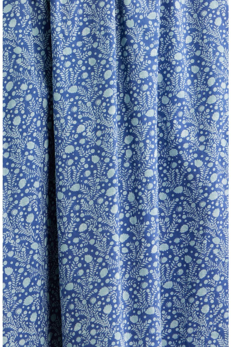 The Analiese Smocked Cotton Midi Nap Dress, Alternate, color, DITSY THISTLE BLUE