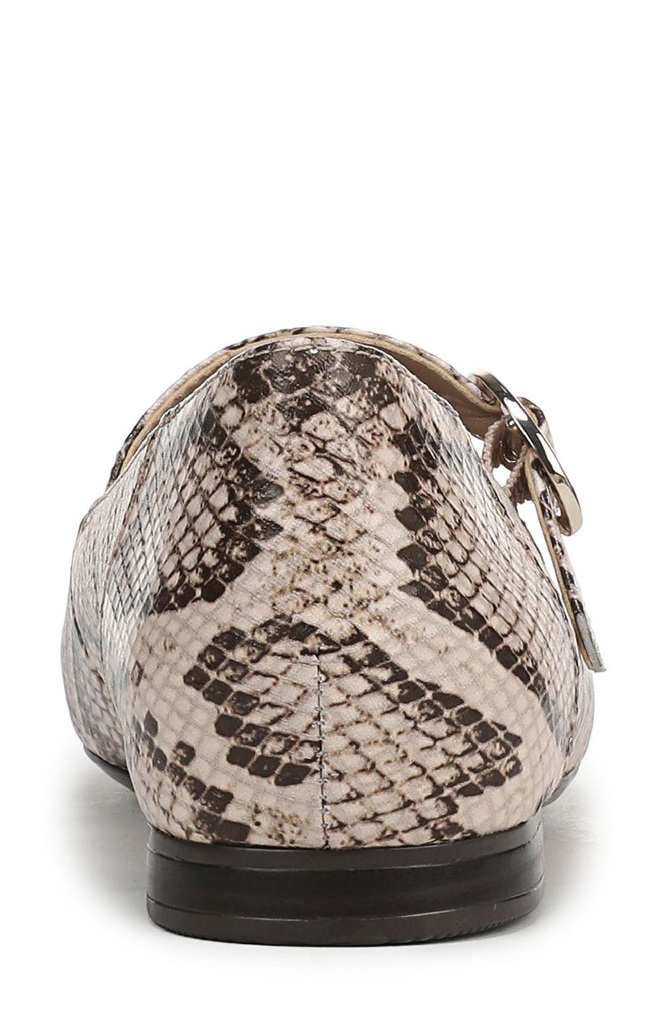 Naturalizer Kelly Mary Jane Flat, Alternate, color, Beige Snake Print Faux Leather