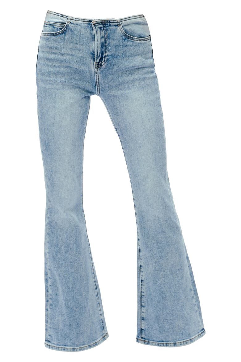 Bandless Flare Jeans, Alternate, color, LIGHT BLUE