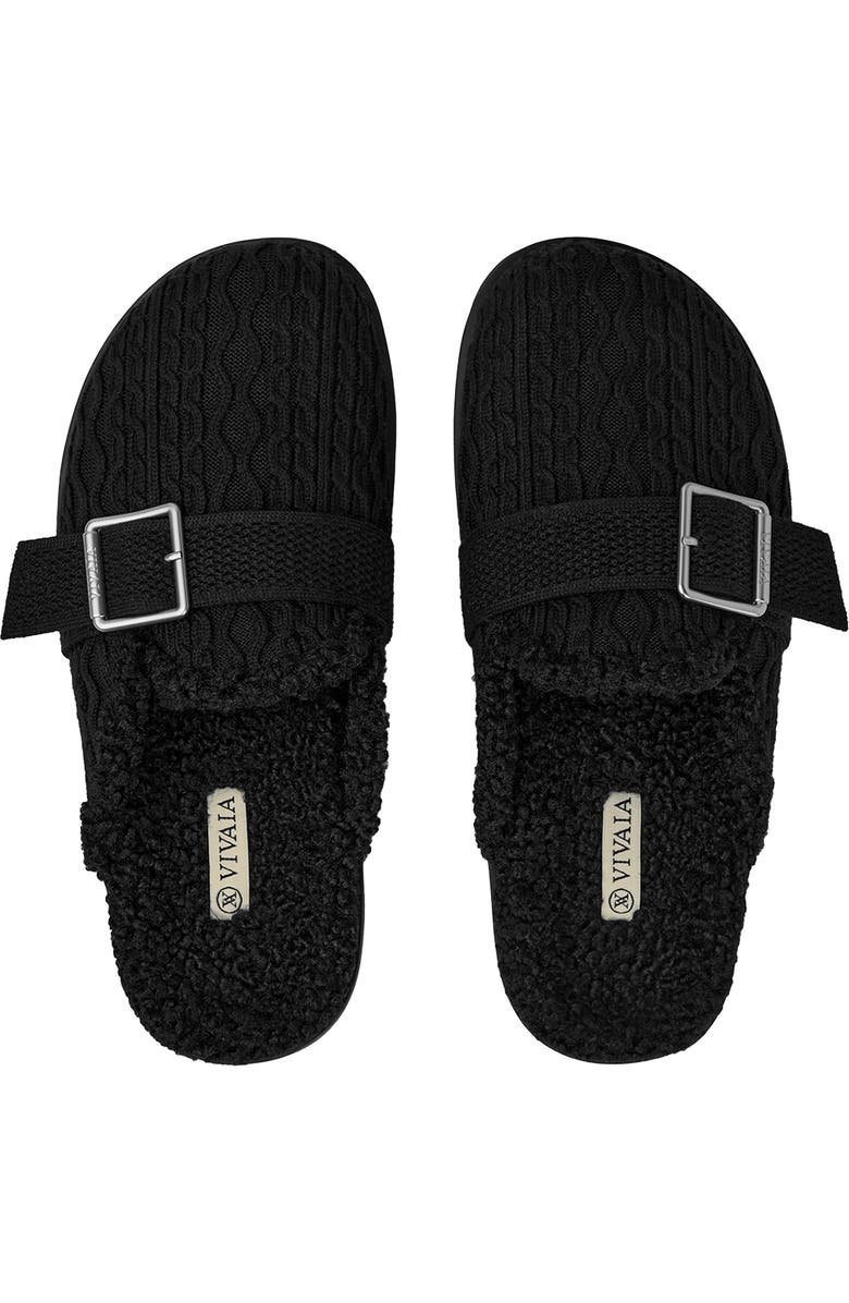 VIVAIA Round-Toe Wool Slippers, Alternate, color, Black