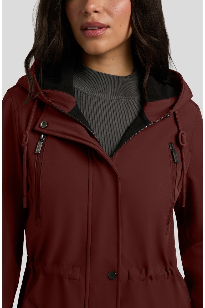 Monica Water Repellent Hooded Coat, Alternate, color, RUST