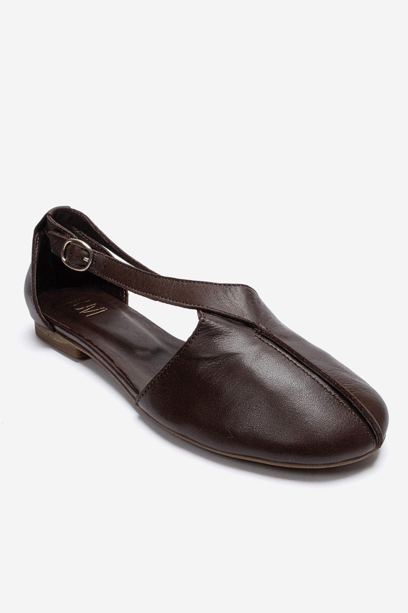 Fable Leather Side Cut Ballet Flat, Alternate, color, Brown