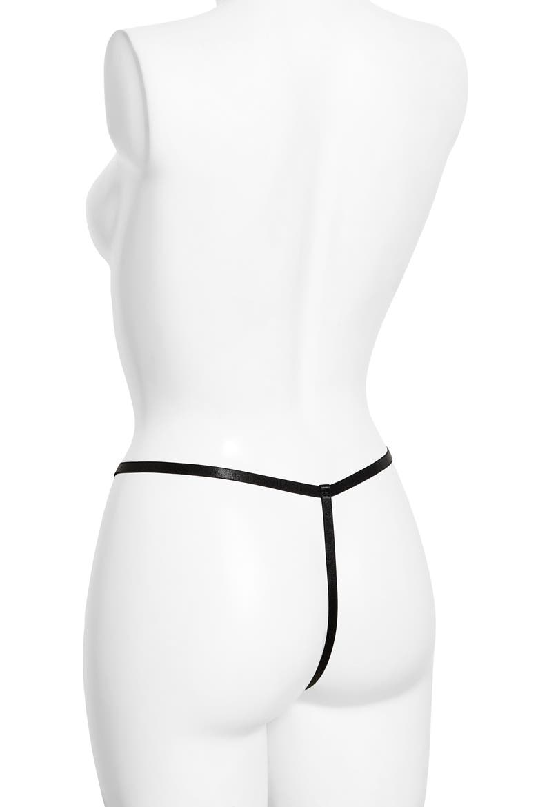 Lace G-String, Alternate, color, BLACK