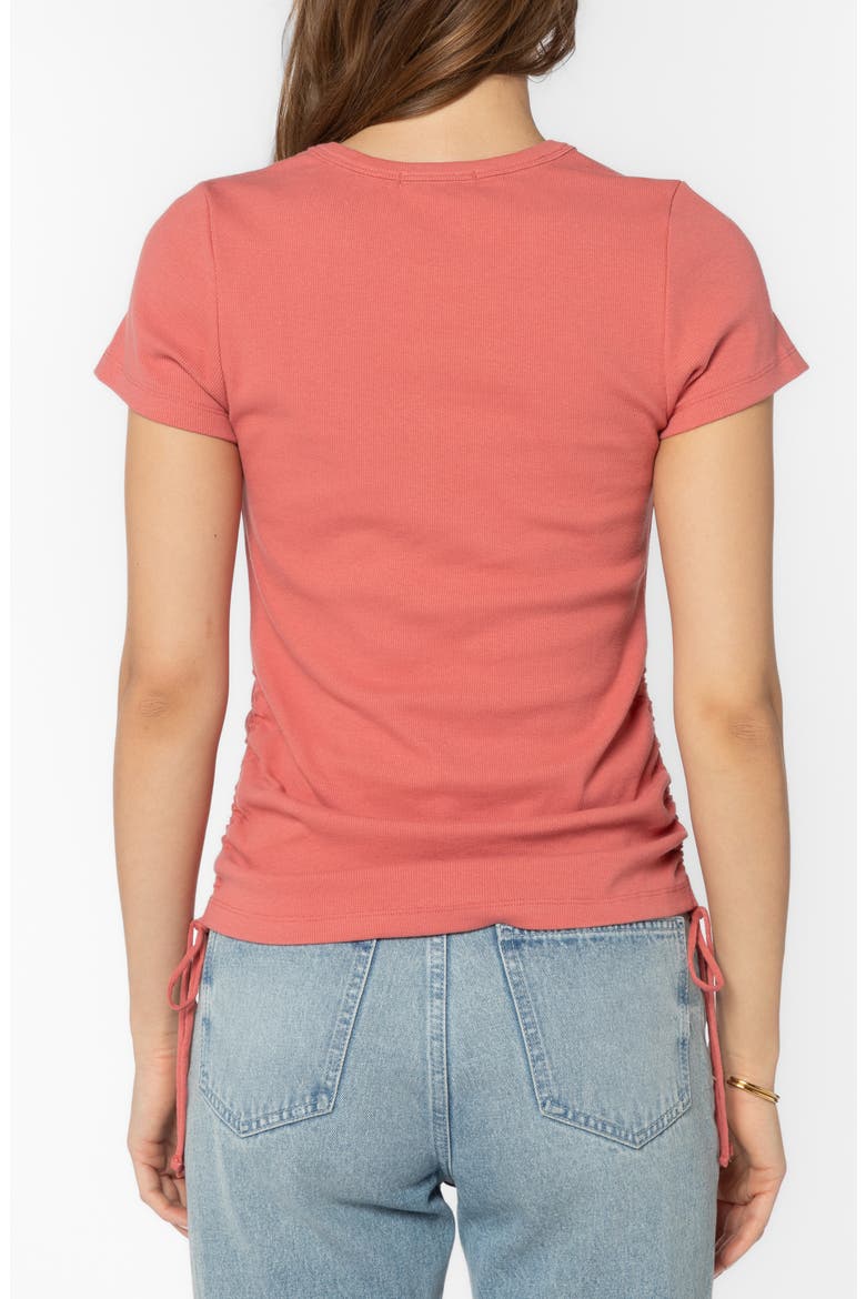 Clemons Side Ruched T-Shirt, Alternate, color, CANYON ROSE