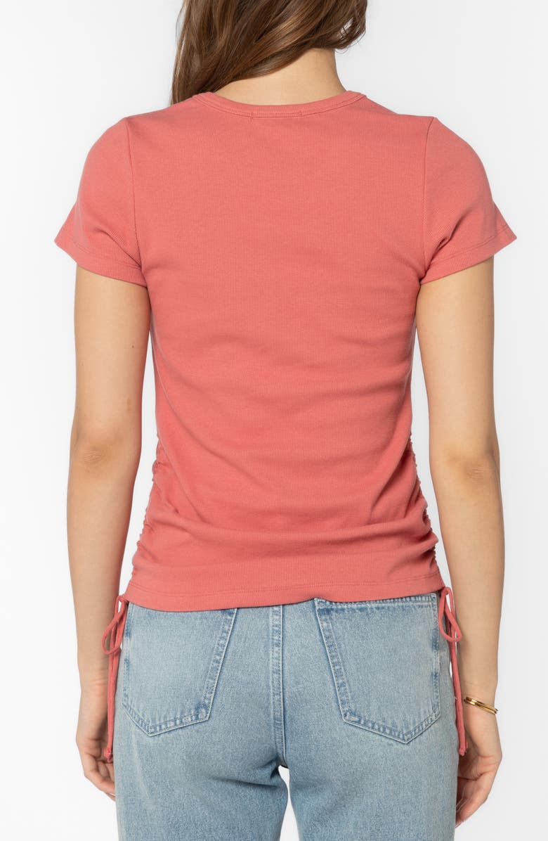 VELVET HEART Clemons Side Ruched T-Shirt, Alternate, color, Canyon Rose