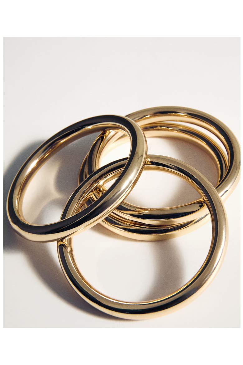 Set of 4 Bangle Bracelets, Alternate, color, GOLD