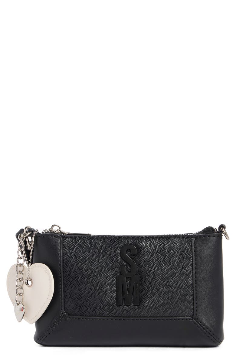 Steve Madden Zip Pouch Wristlet, Main, color, Black
