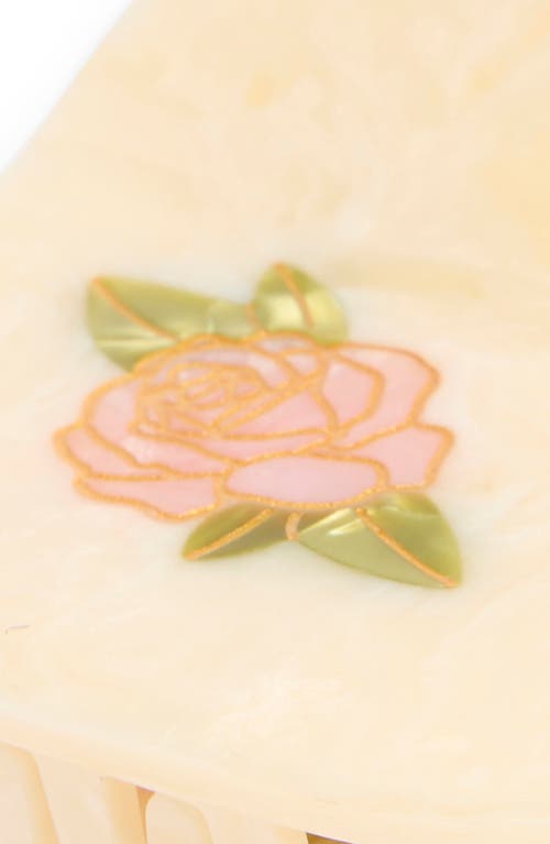 Solar Eclipse Rose Heart Claw Clip In Beige