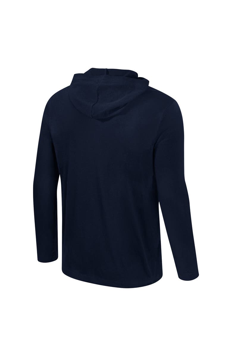 COLOSSEUM Men's Colosseum Navy Auburn Tigers Color Pop Active Blend 2-Hit Long Sleeve Hooded T-Shirt, Alternate, color, 