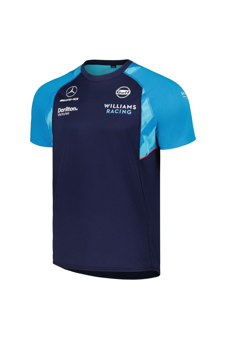 Men's Umbro Navy/Light Blue Williams Racing 2023 Training Jersey, Alternate, color, Navy