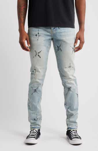 PURPLE BRAND High Waist Raw Hem Skinny Jeans
