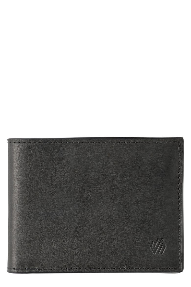 Rhodes Leather Bifold Wallet, Main, color, BLACK