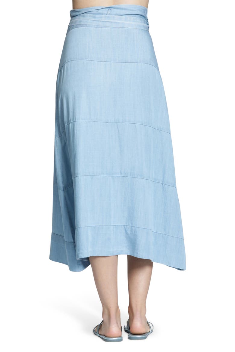 Woven A-Line Skirt, Alternate, color, LIGHT INDIGO