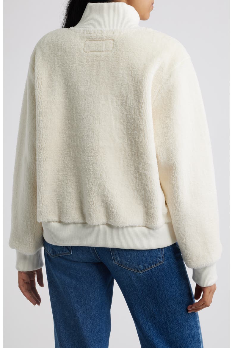 Fleece Bomber Jacket, Alternate, color, CREAM