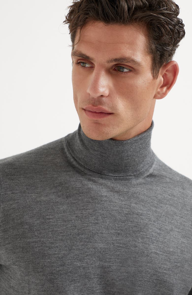 Brunello Cucinelli Cashmere and silk lightweight turtleneck sweater, Alternate, color,