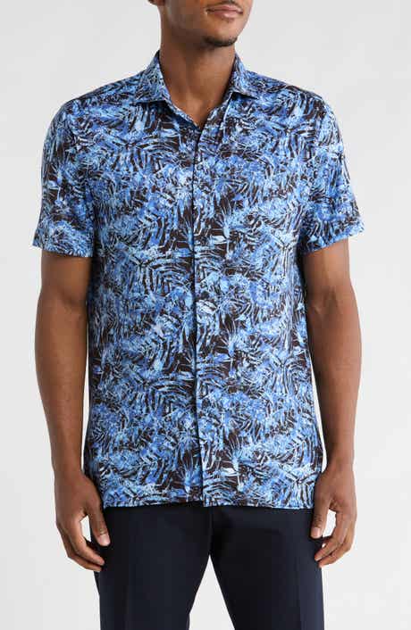 CONSTRUCT Slim Fit Performance Short Sleeve Button-Up Shirt