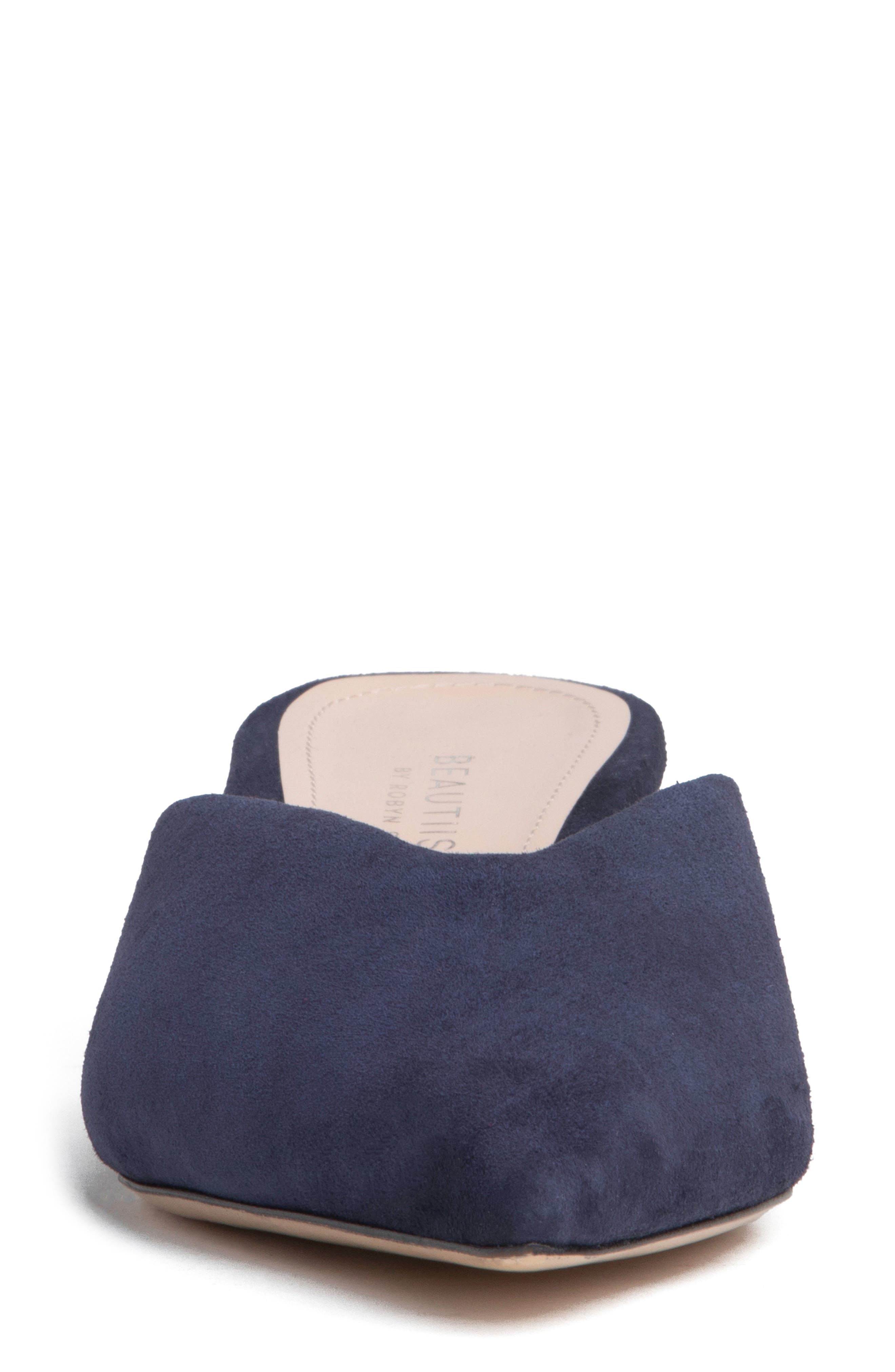 Gal Pointed Toe Kitten Heel Mule, Alternate, color, NAVY