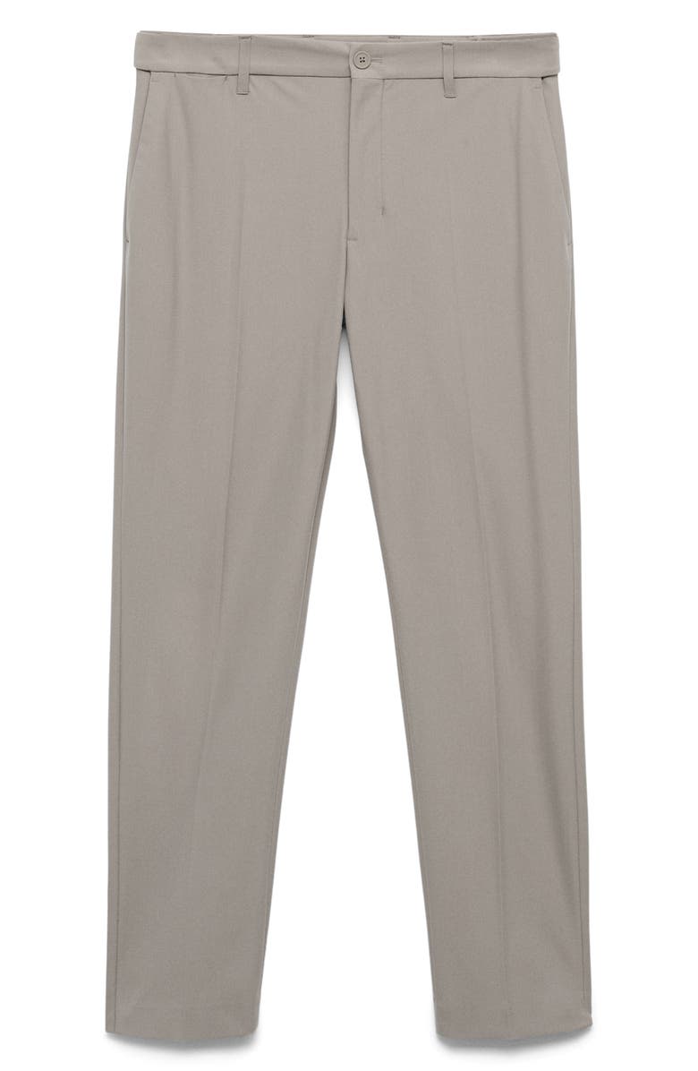 MANGO Slim Fit Thermolite<sup>®</sup> Flat Front Pants, Alternate, color, Light/ Pastel Grey