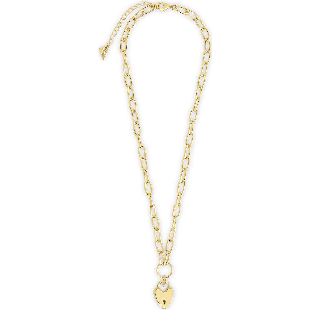 Sterling Forever Mirren Heart Padlock Pendant Necklace