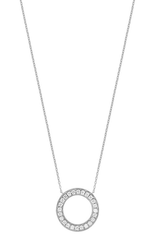 Bony Levy Florentine Circle Pendant Necklace In 18k White Gold