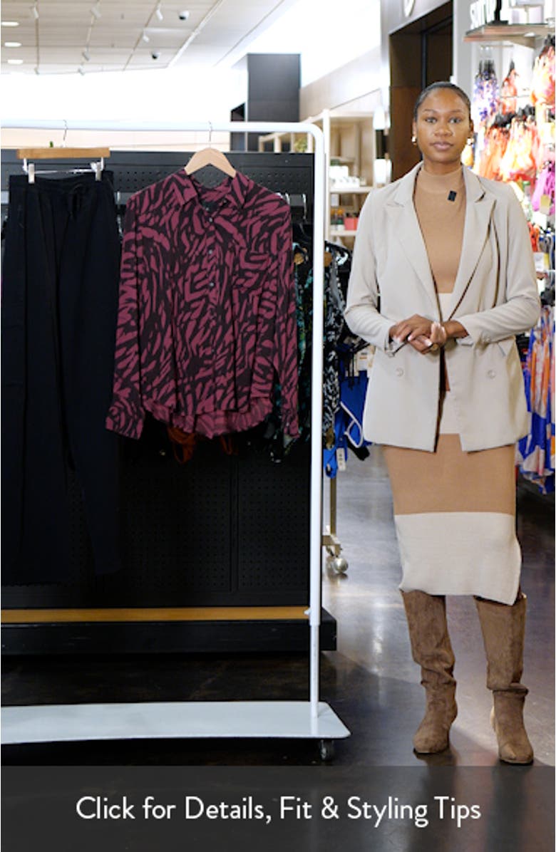 Josephine Print Button-Up Shirt, sales video thumbnail