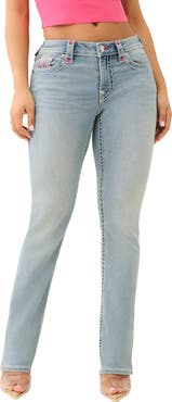 True Religion Billie Mid Rise Straight Leg Jeans