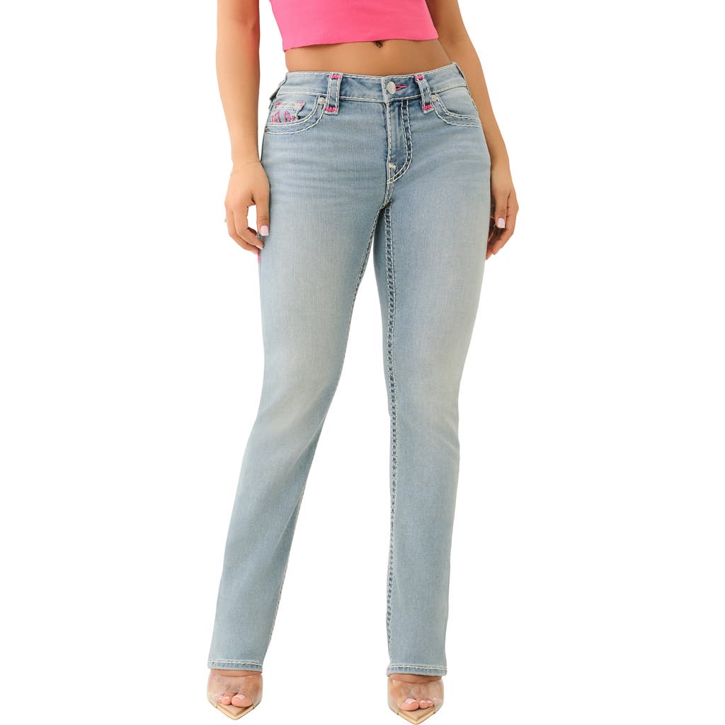 TRUE RELIGION TRUE RELIGION BILLIE MID RISE STRAIGHT LEG JEANS