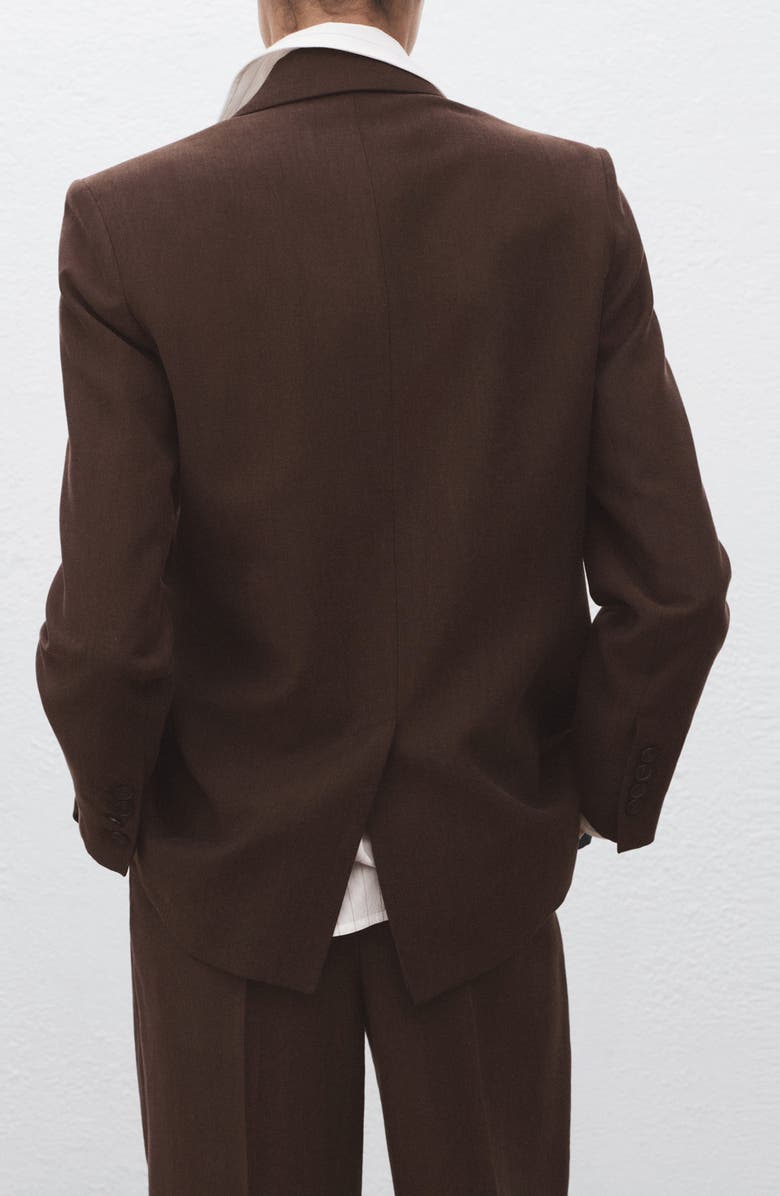 MANGO Suit Jacket, Alternate, color, Chocolate