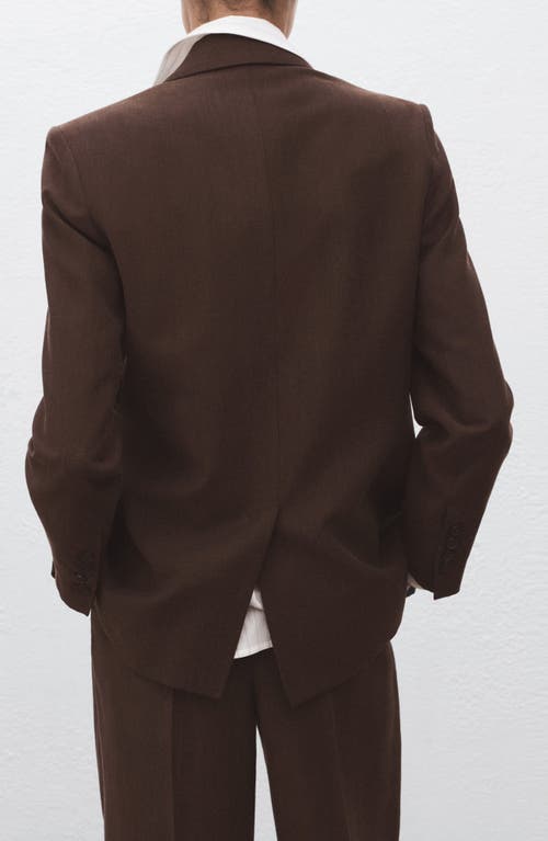 Mango Suit Jacket In Brown