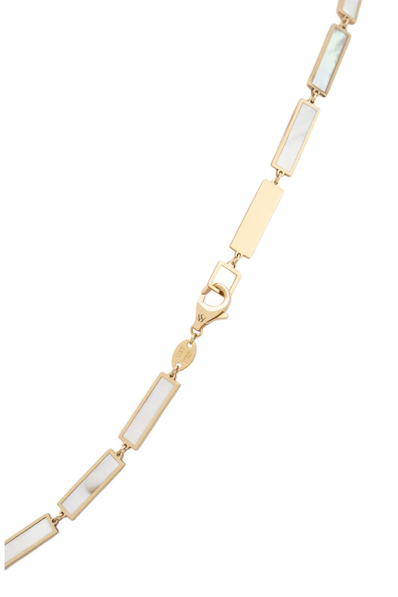 Mother-of-Pearl Inlay Necklace, Alternate, color, 14K YELLOW GOLD