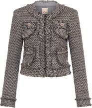 Maison Common Little Tweed Jacket With Fringes
