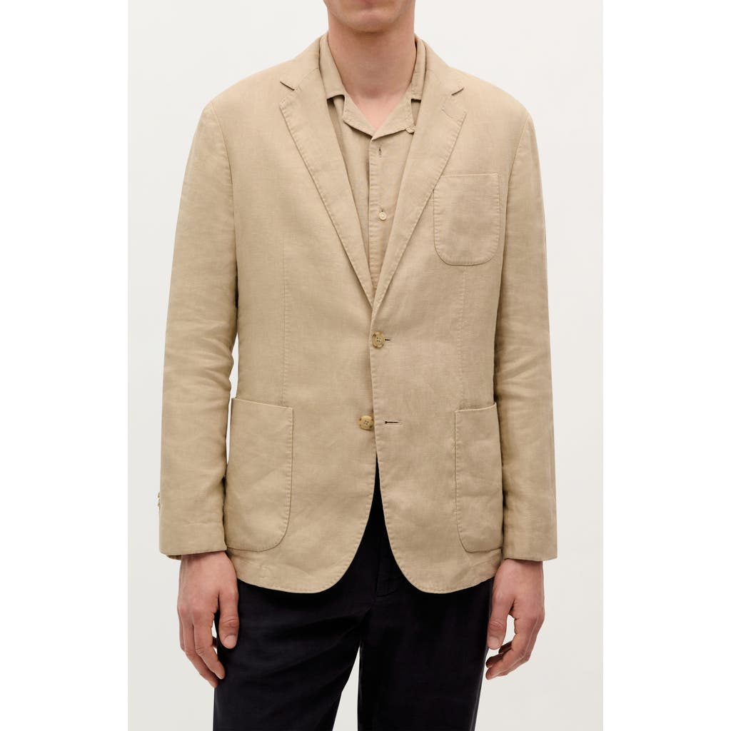 Scalpers Florence Linen Blazer In Neutral