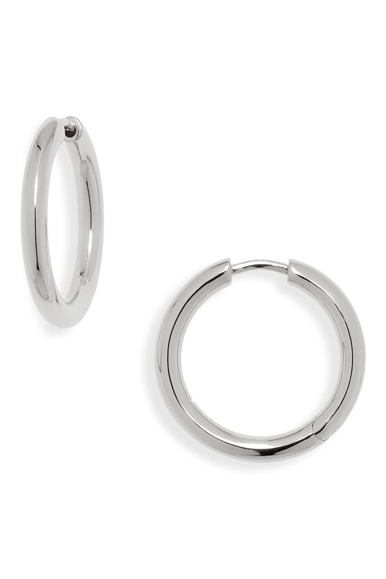 Medium Classic Hoop Earrings, Main, color, 925 STERLING SILVER