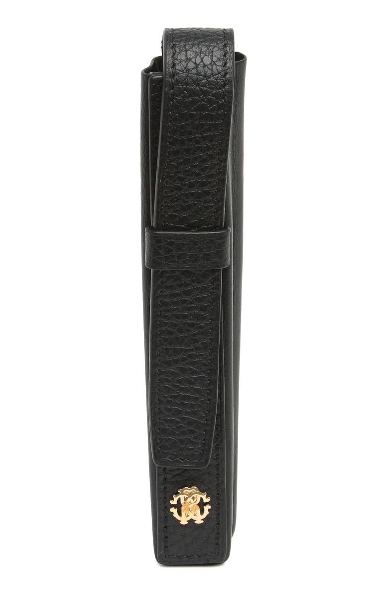 Roberto Cavalli Leather Wallet, Main, color, 