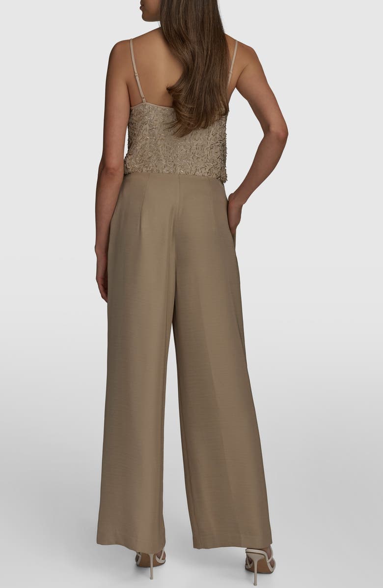 Donna Karan New York Ripple Wide Leg Pants, Alternate, color, Beige
