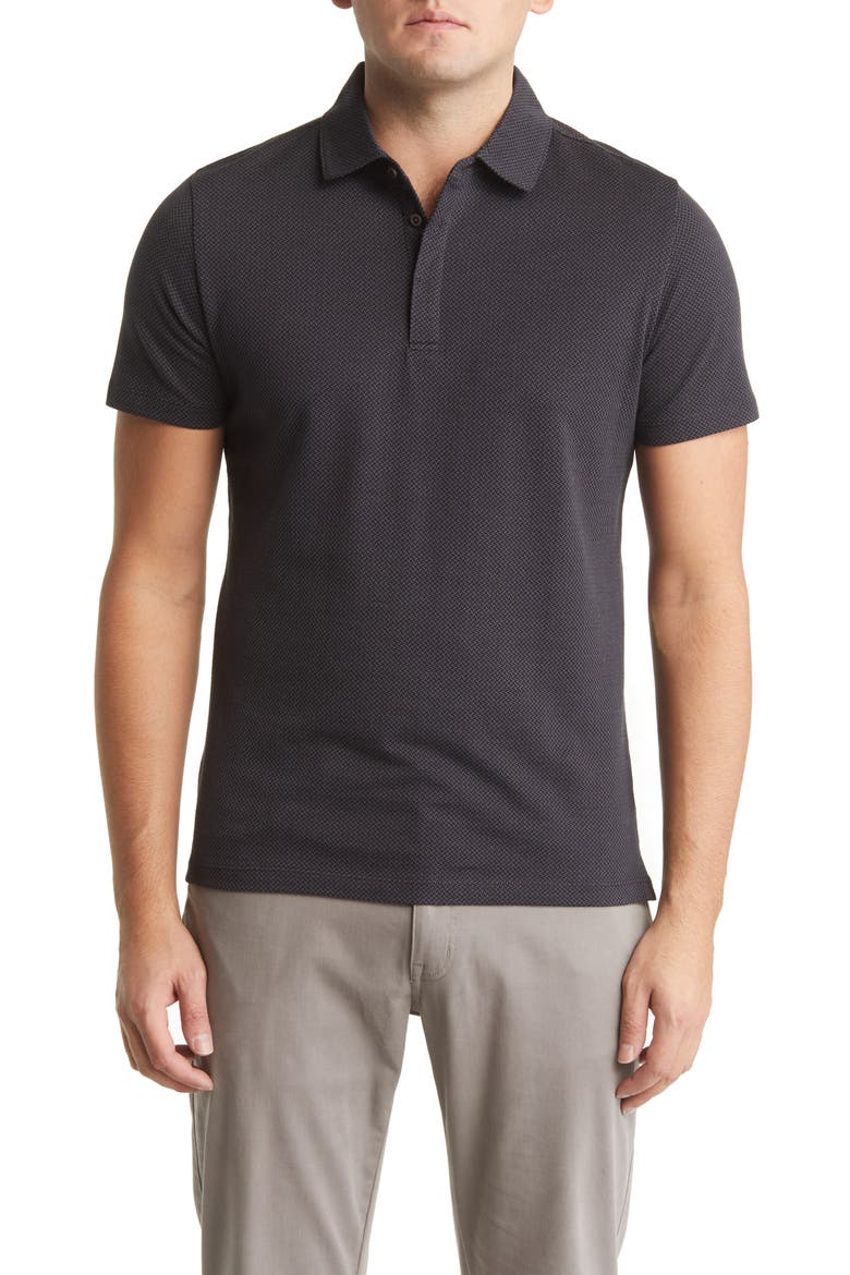 Creston Micropattern Jacquard Polo, Main, color, CHARCOAL