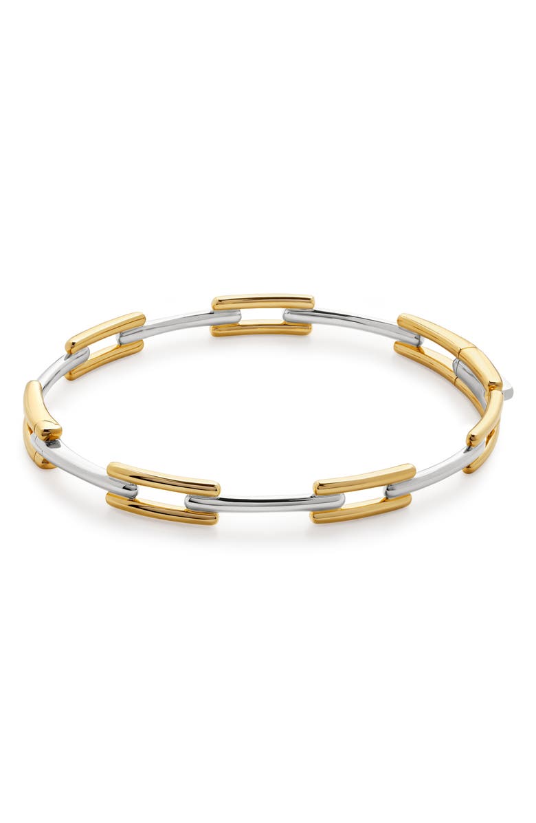 Monica Vinader Slim Signature Link Bangle, Main, color, Yellow Gold