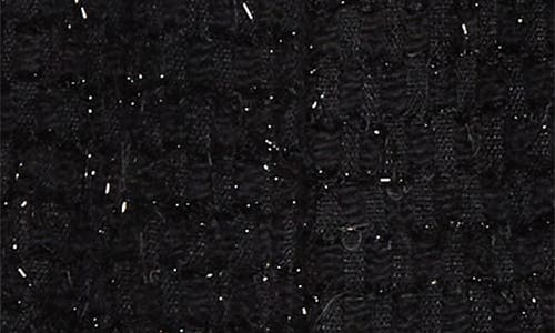 Simone Rocha Multi Slit Frayed Metallic Tinsel Tweed Skirt In Black