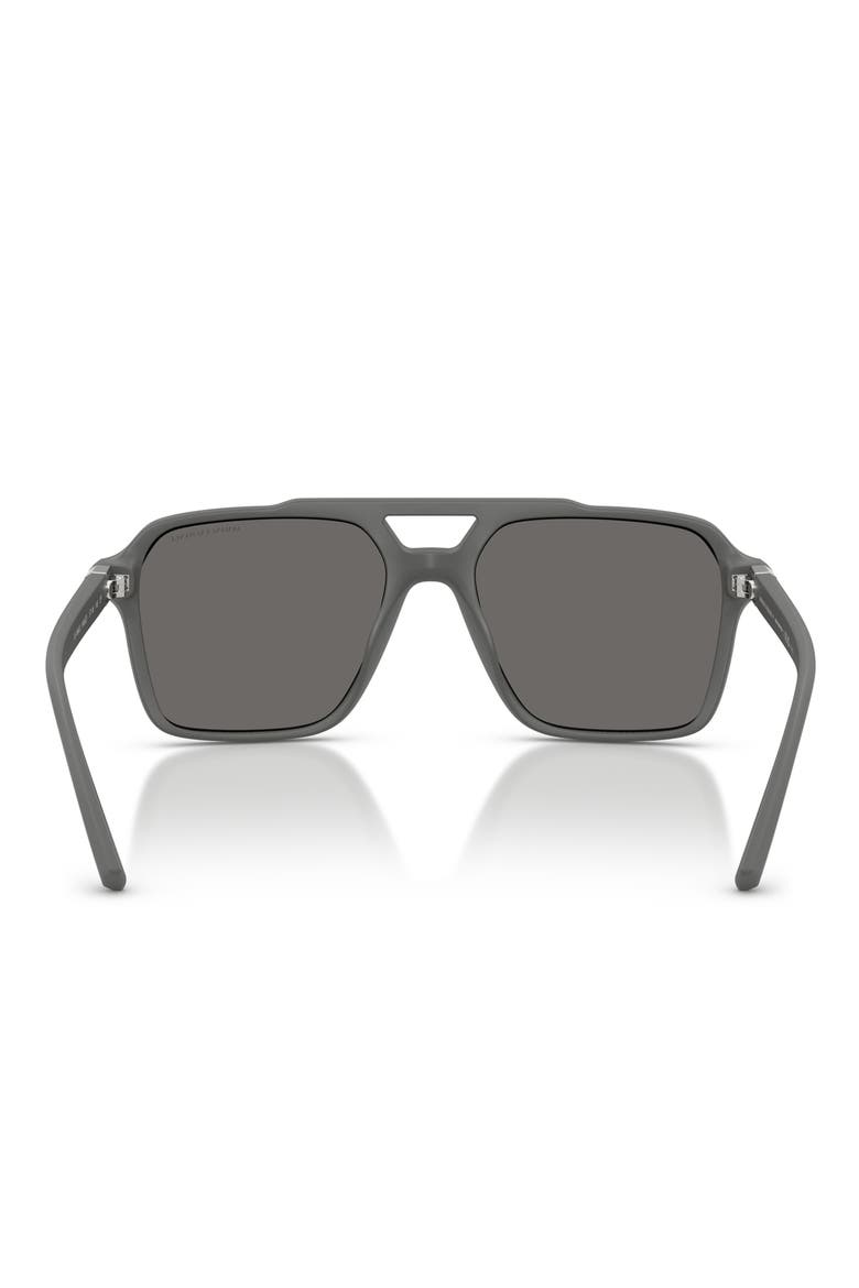 57mm Polarized Pilot Sunglasses, Alternate, color, GREY / GREY MIRROR SILVER