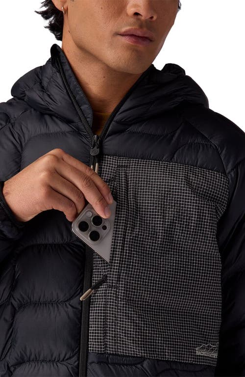 Backcountry Waas Allied Down Hooded Jacket In Black