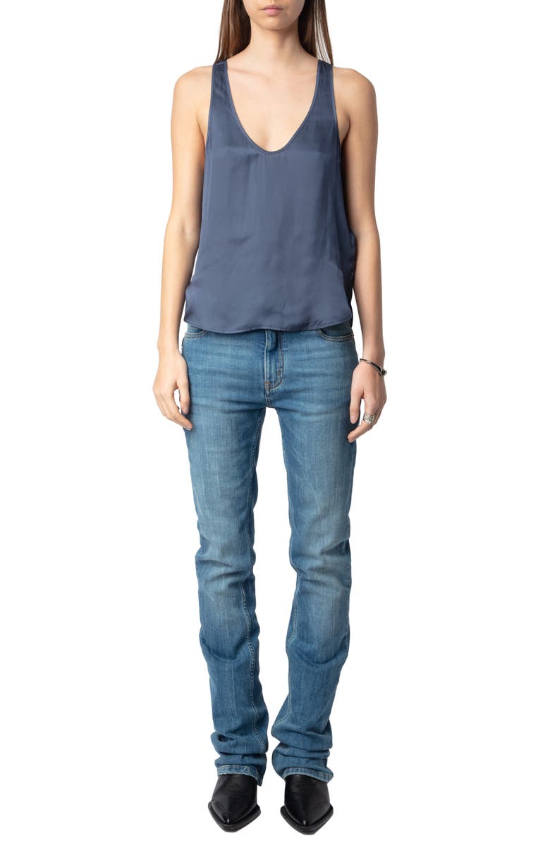 Zadig & Voltaire Tarys Satin Tank, Alternate, color,