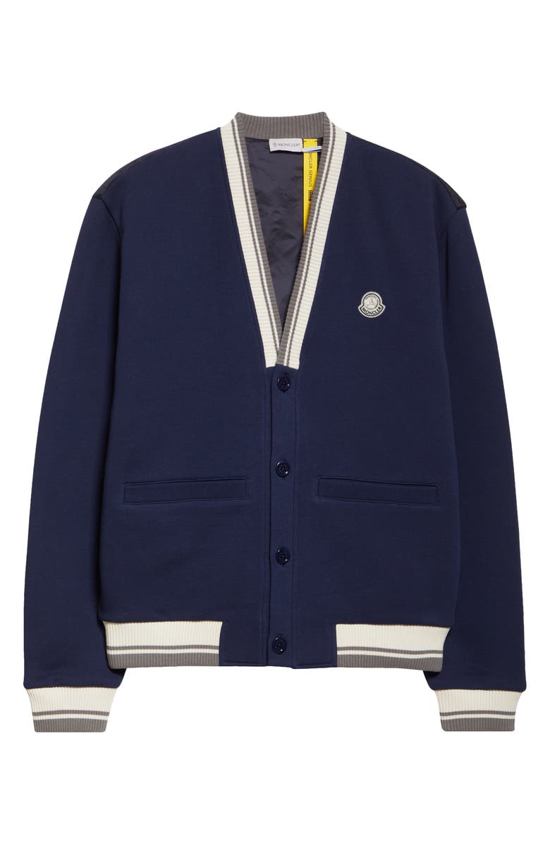 Moncler Genius x Mercedes-Benz by Nigo Cotton Fleece Cardigan, Alternate, color, 754 - Blue