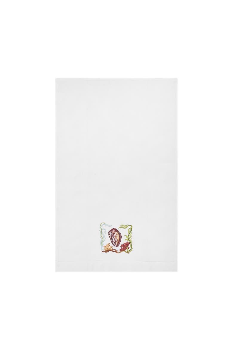 Cone Shell Woven Kitchen Towel, Main, color, Brown