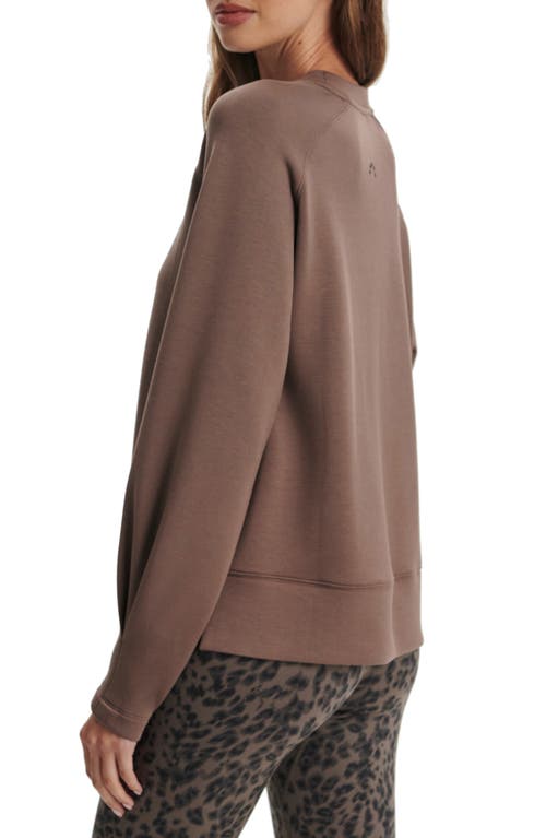 Varley Zosia Midlayer Crewneck Sweatshirt In Brown