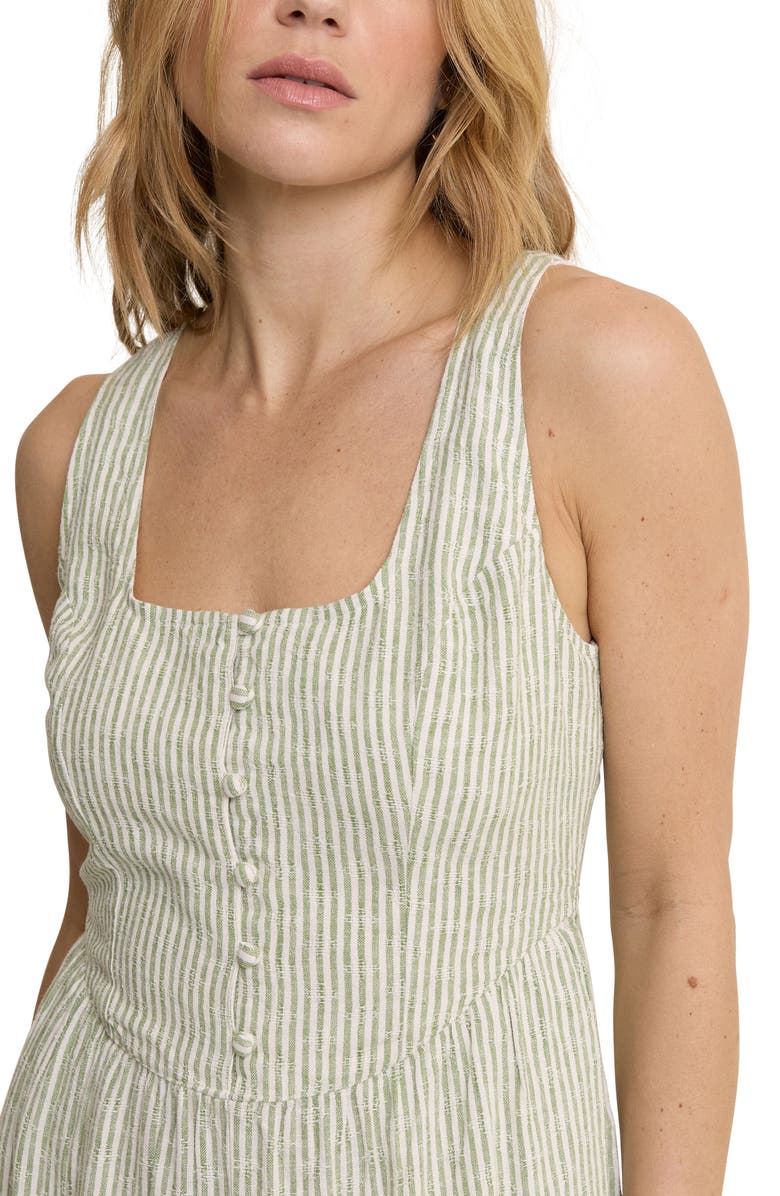 Nobody's Child Cora Stripe Jumpsuit, Alternate, color, Green