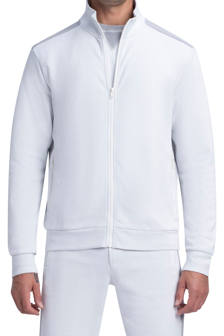 Comfort Cotton Blend Full Zip Sweatshirt, Main, color, CHALK