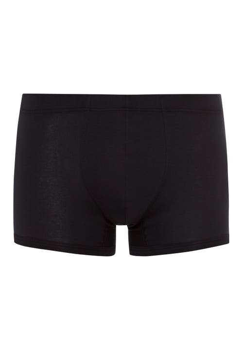 Hanro Sea Island Cotton Boxer Brief In Black