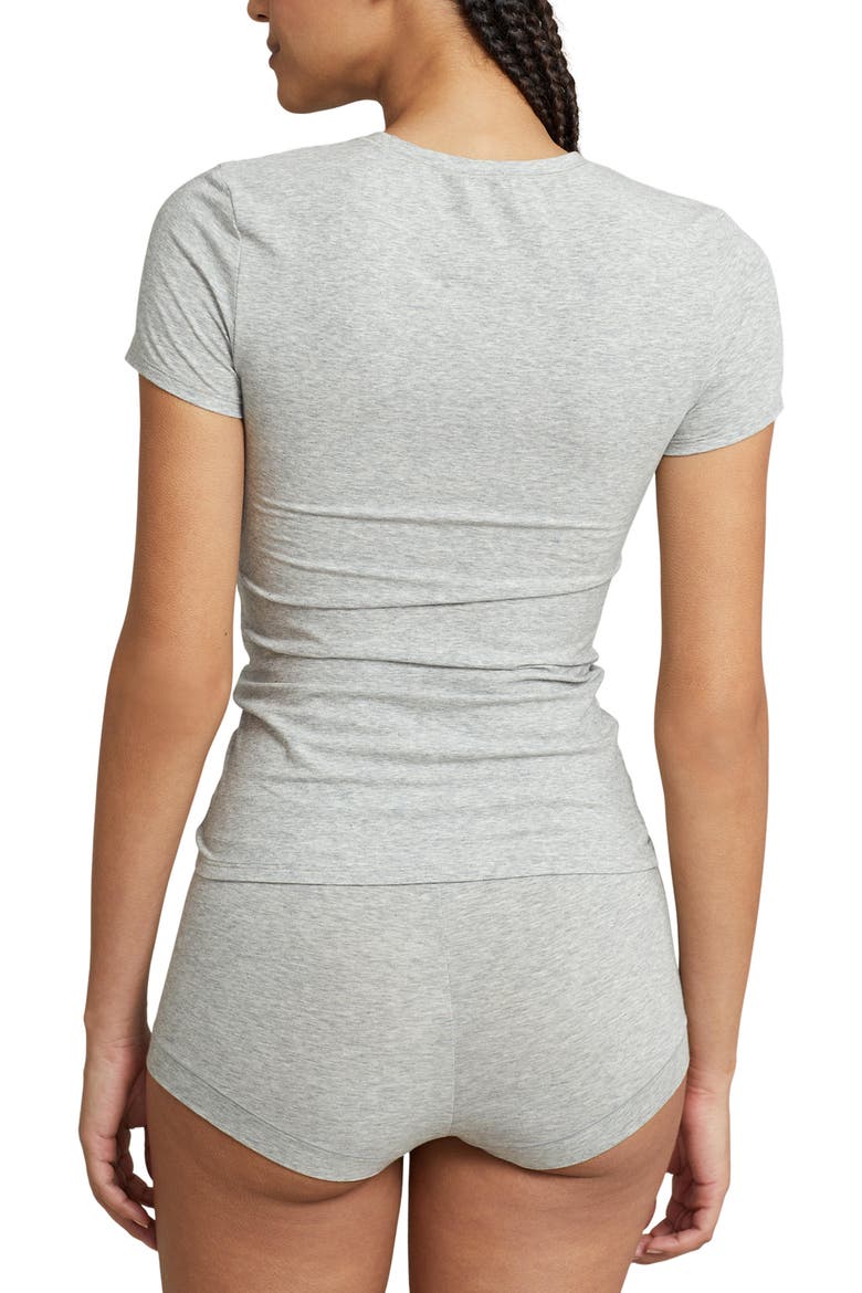 Stretch Cotton T-Shirt, Alternate, color, HEATHER GREY