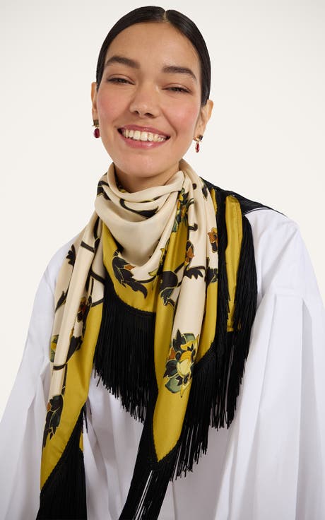 Reversible Fringe Foulard 90